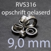 stalen ring 9,0 mm RVS316